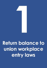 Return balance to union workplace entry laws