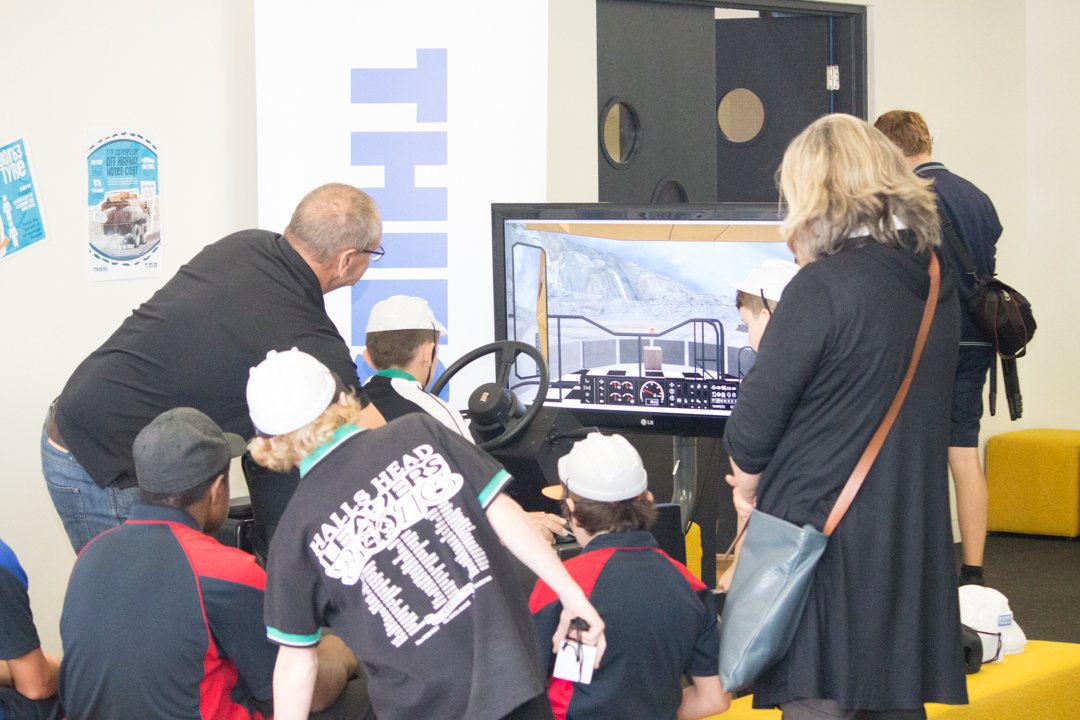 Thiess's mine equipment simulator was popular among the students